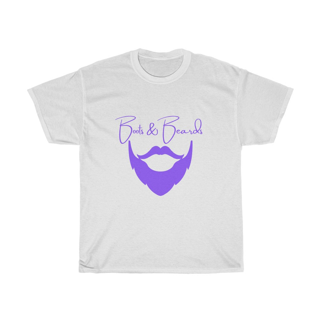 Unisex Heavy Cotton Tee Purple Logo