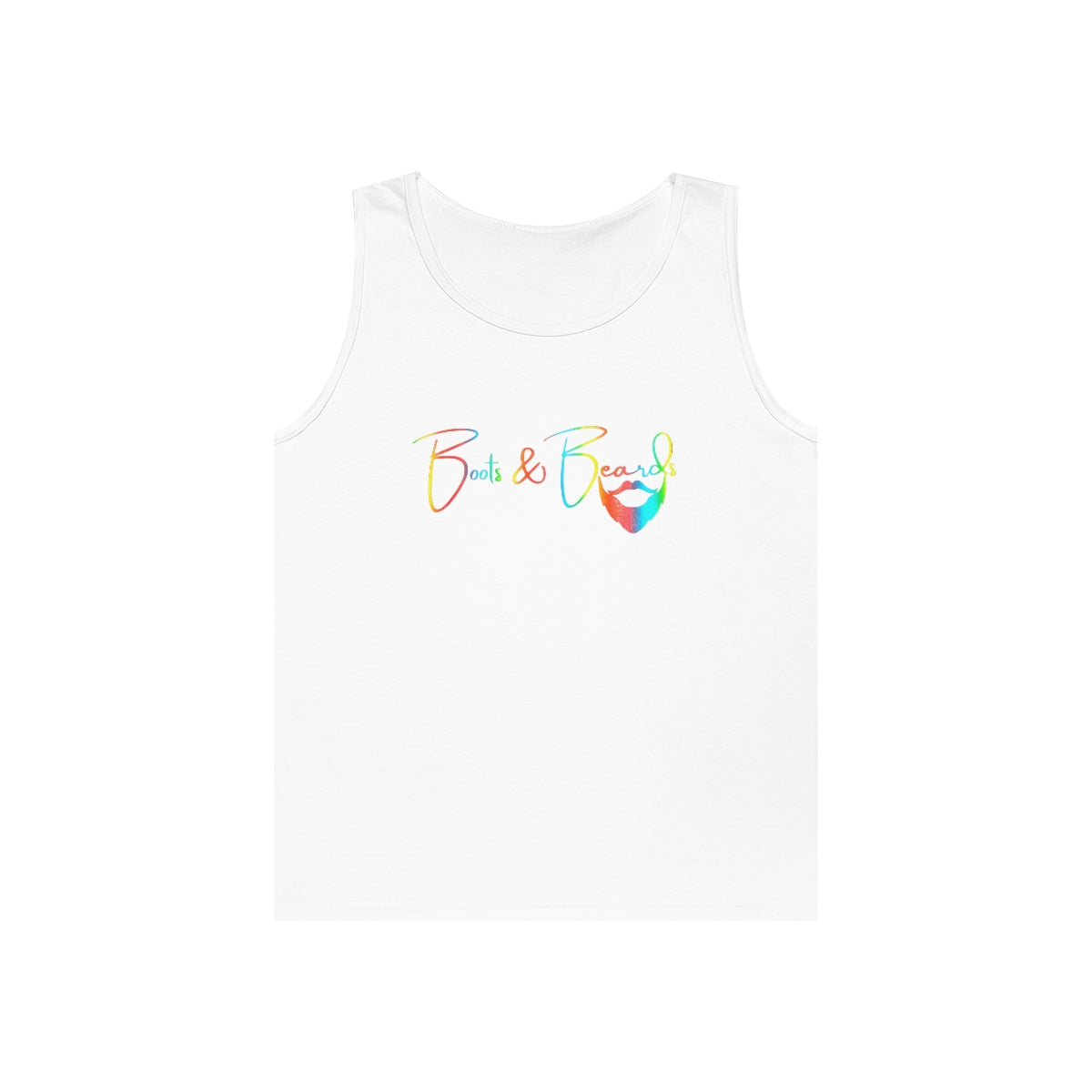 Unisex Heavy Cotton Tank Top Rainbow Logo