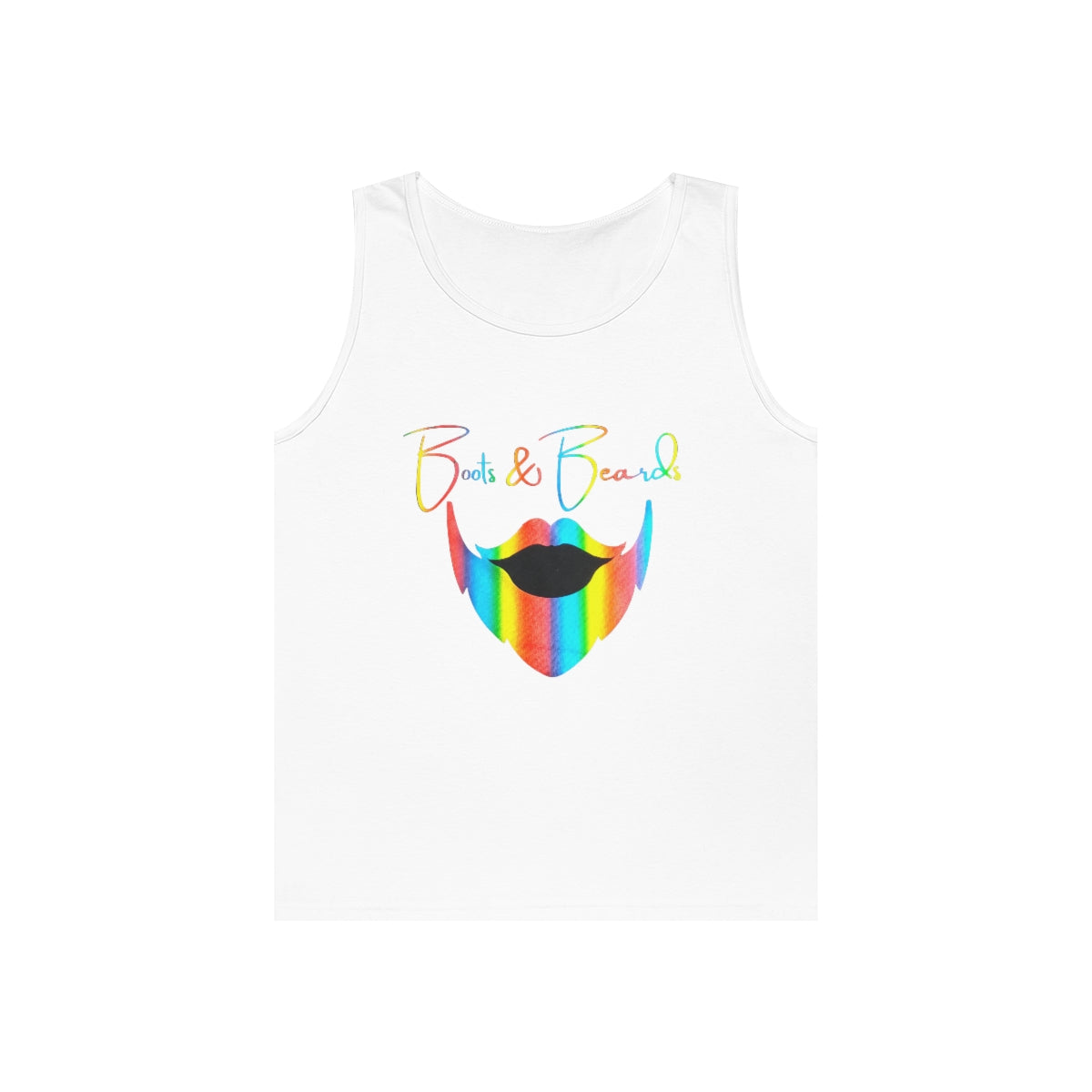 Unisex Heavy Cotton Tank Top Rainbow Logo