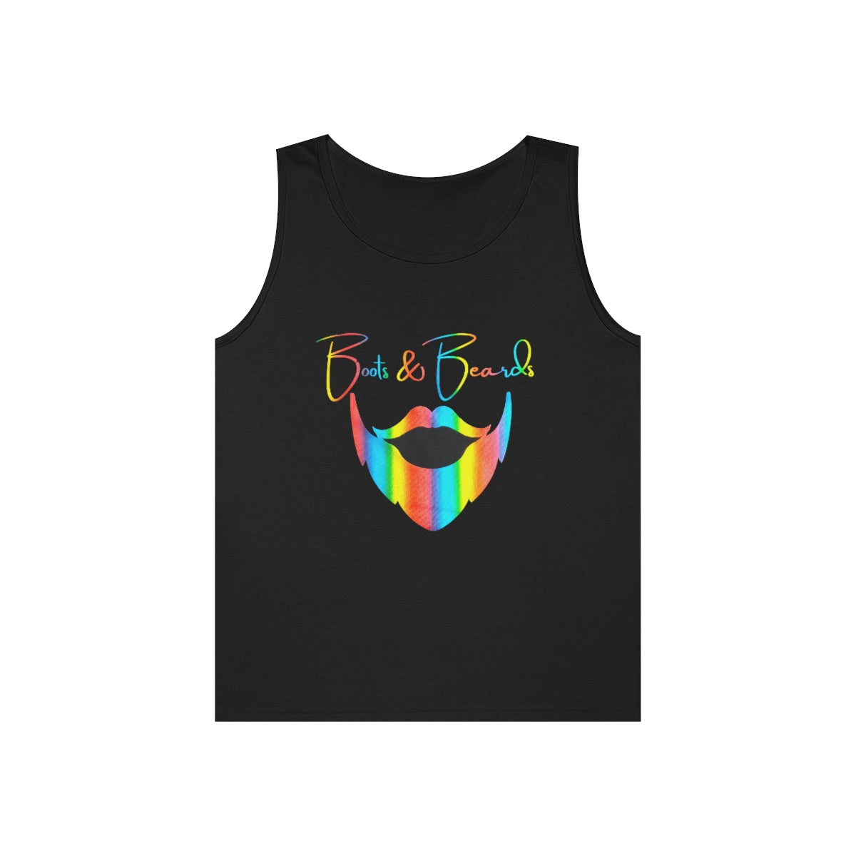 Unisex Heavy Cotton Tank Top Rainbow Logo